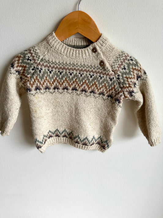 Pull Over Pattern Sweater (PLAY) / 9-12m (No Shipping)