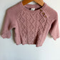H&M Pink Cable Knit Sweater / 12-18m