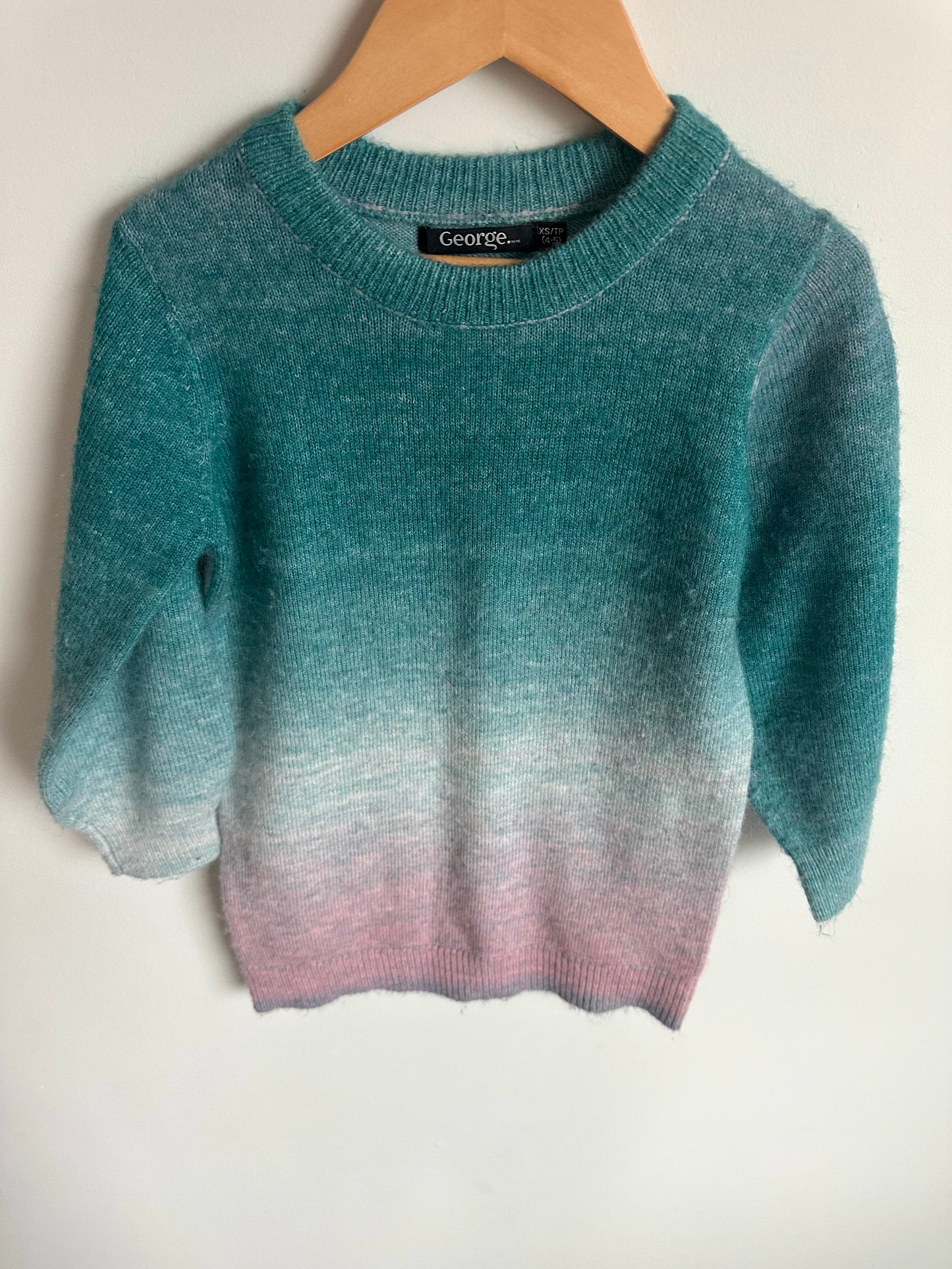 Turquoise Ombre Sweater Dress / 4T