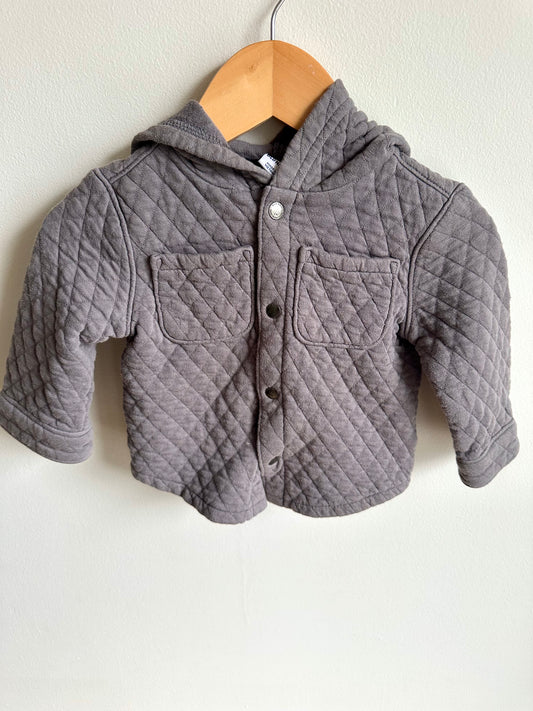 Quilted Charcoal Sweater / 6-12m