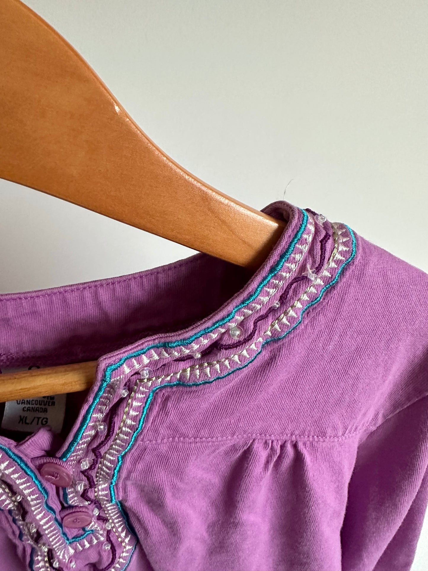 Purple Embroidery Tunic Dress / 8 years ?
