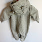 Gap Grey Hood Jumpsuit / 0-3m