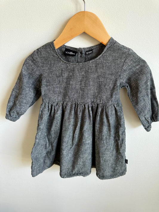 VonBon Grey Dress / 12-18m