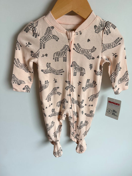 Zebra Pink Sleeper (With Tags) / 6m