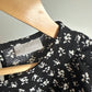 Floral Black + White Long Sleeve Dress / 8 years