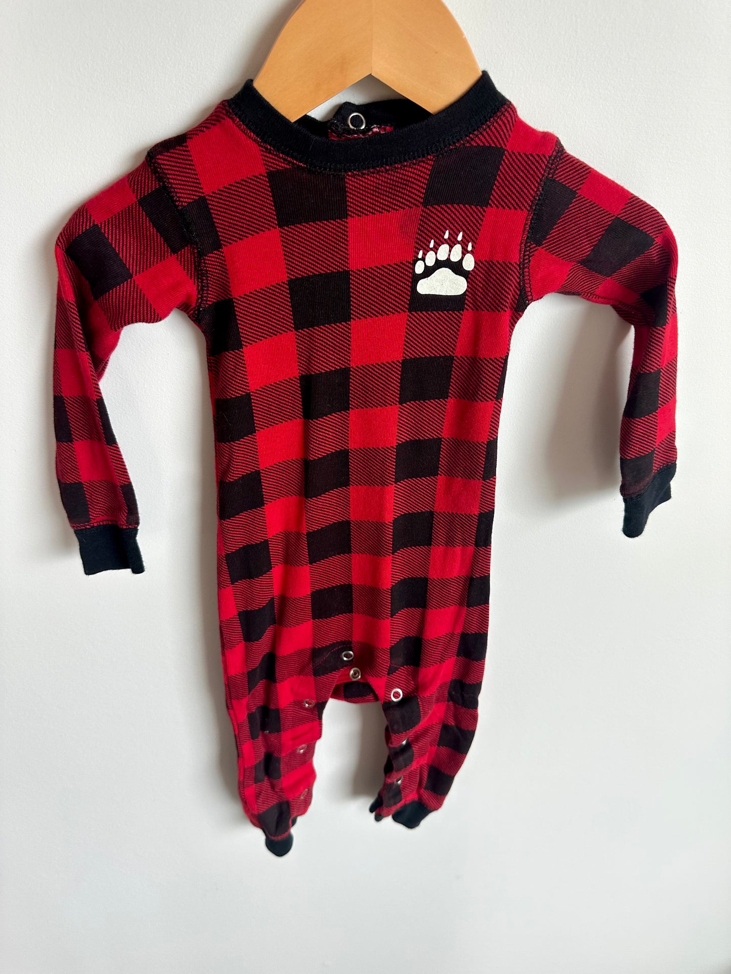 Buffalo Plaid Bear Cheeks Sleeper / 12m