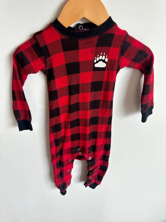 Buffalo Plaid Bear Cheeks Sleeper / 12m