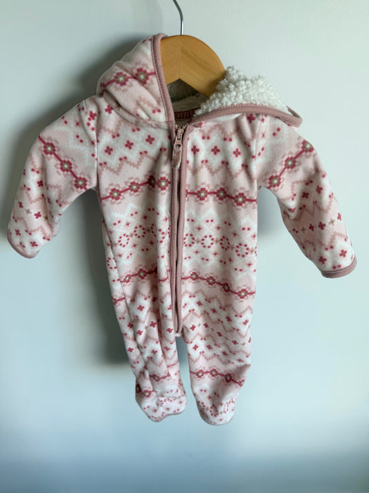 Pink Hood Aztec Jumpsuit / 6m