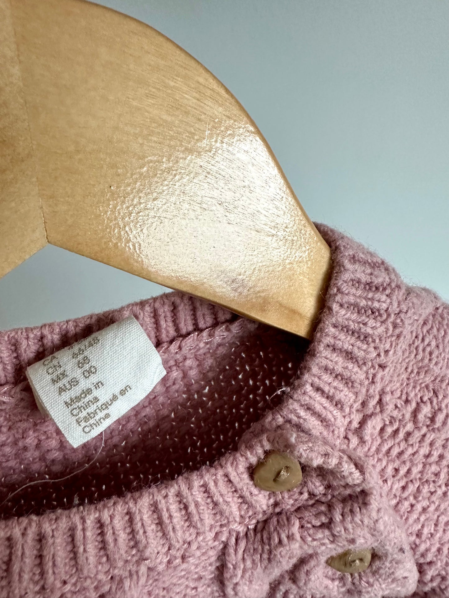 Cable Knit Pink Sweater (PLAY) / 4-6m