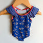Patagnoia Floral Azure Ruffle Swimsuit / 6-12m?
