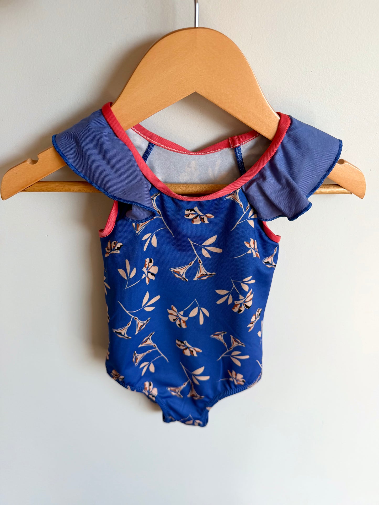 Patagnoia Floral Azure Ruffle Swimsuit / 6-12m?