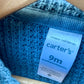 Dusty Blue Hooded Knit Cardigan / 6m