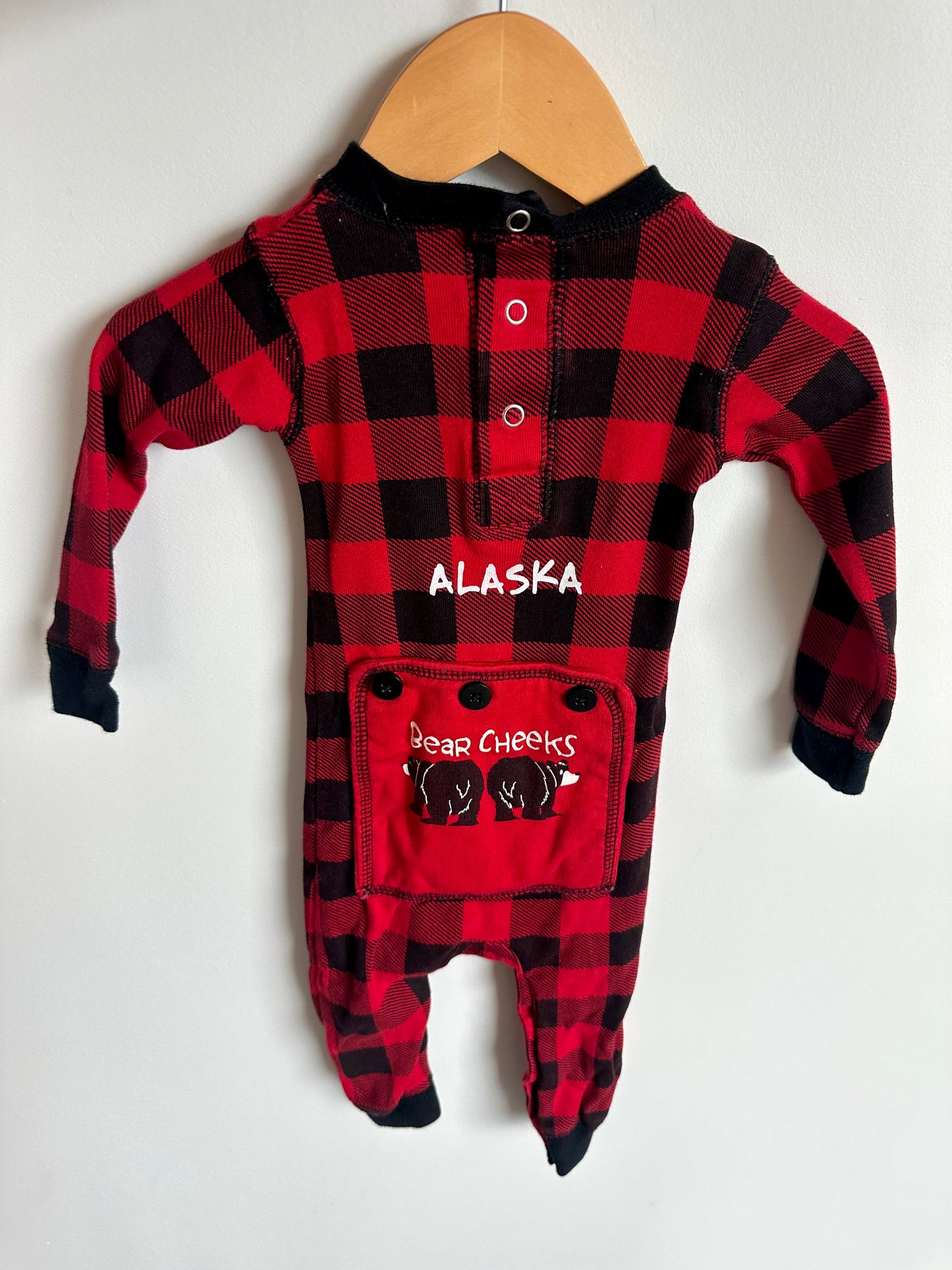 Buffalo Plaid Bear Cheeks Sleeper / 12m