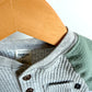 Green + Grey Waffle Long Sleeve Bodysuit / 6m