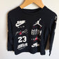 Air Jordan Graphic Black Top / 3-4T