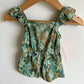 Green Lined Flamingo Romper (With Tags) / 3-6m