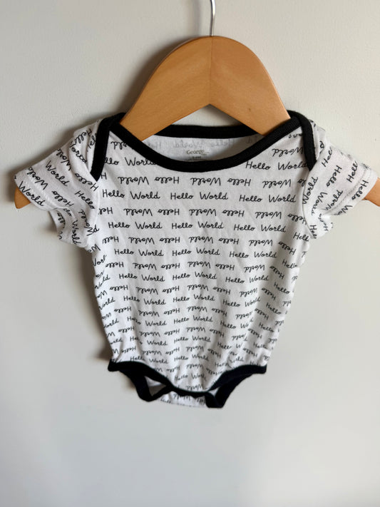 Hello World Bodysuit / 3-6m