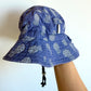 Blue Pineapple Bucket Strap Hat / 0-6m (Small)
