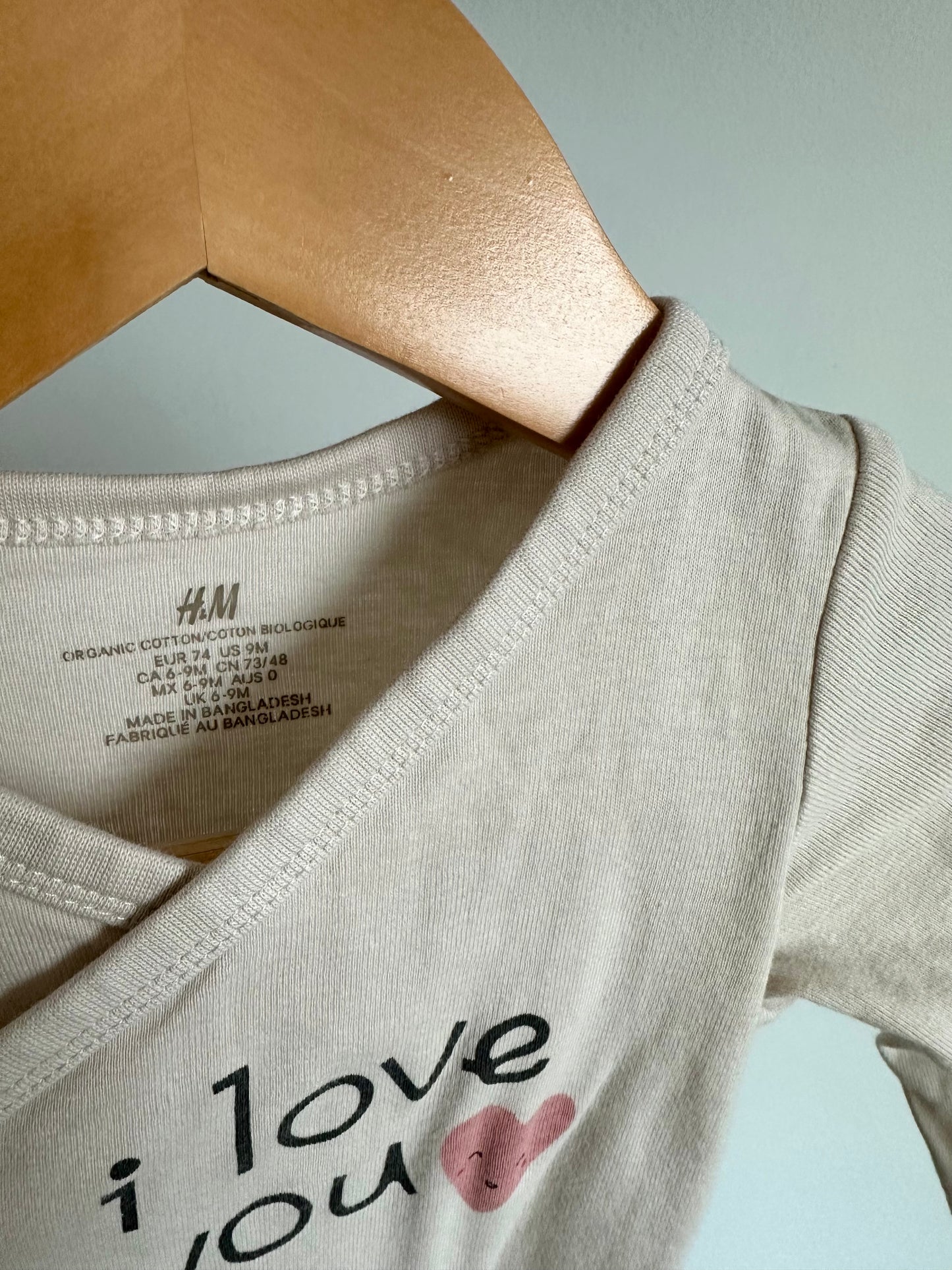 I Love You Wrap Bodysuit / 6-9m