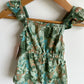 Green Lined Flamingo Romper (With Tags) / 3-6m
