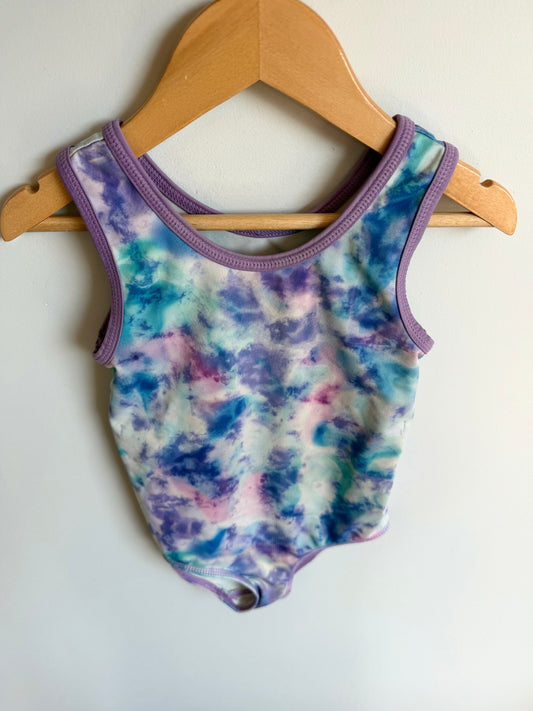 Active Tie Dye Purple Trim Leotard / 4 years