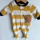 Fleece Stripe Bear Sleeper/ 3m
