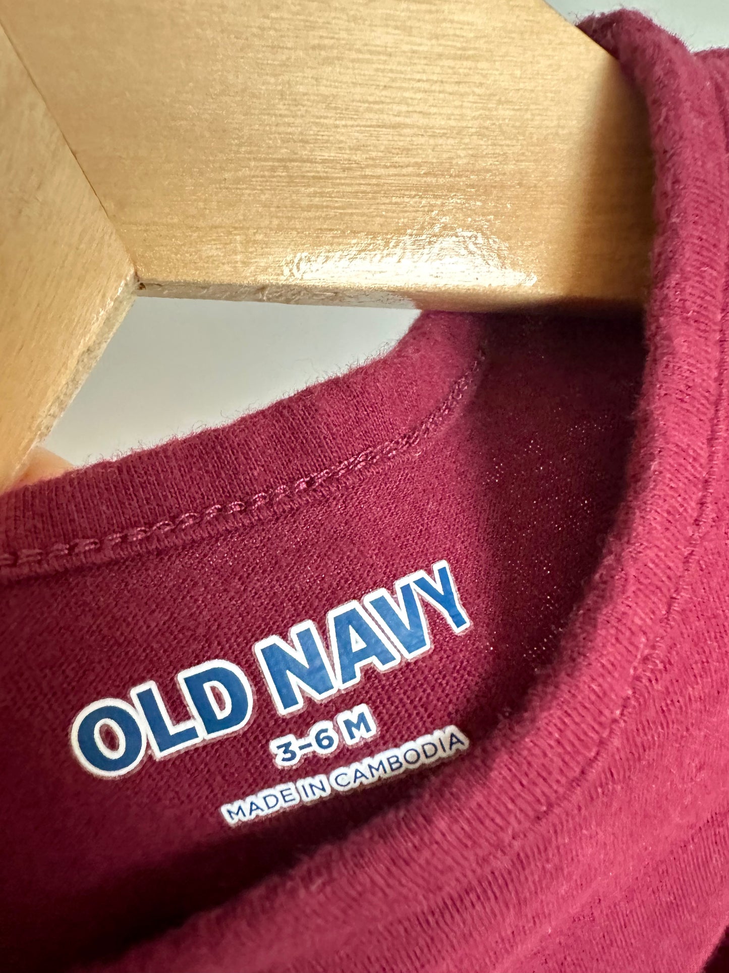 Cranberry Long Sleeve Dress / 3-6m