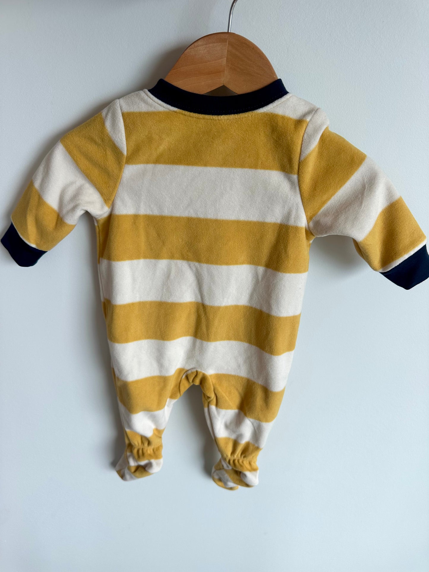Fleece Stripe Bear Sleeper/ 3m