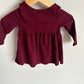 Cranberry Long Sleeve Dress / 3-6m