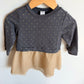 Gold Tutu Grey Dot Sweater Dress / 12-18m