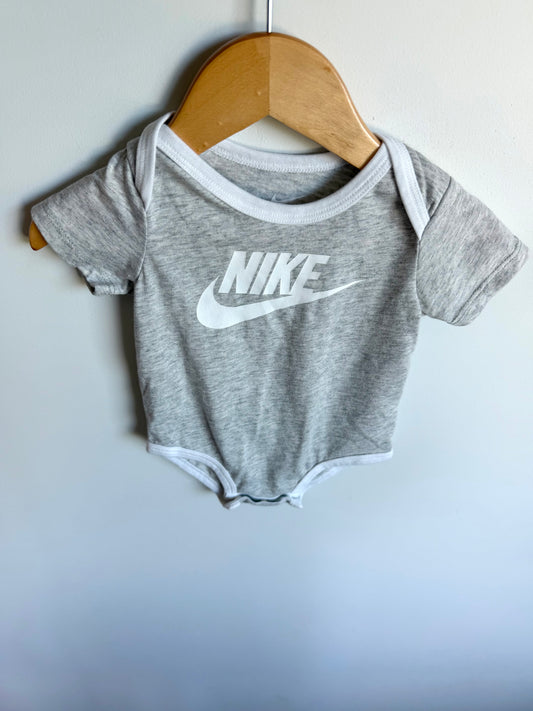 Nike Grey Bodysuit / 0-6m