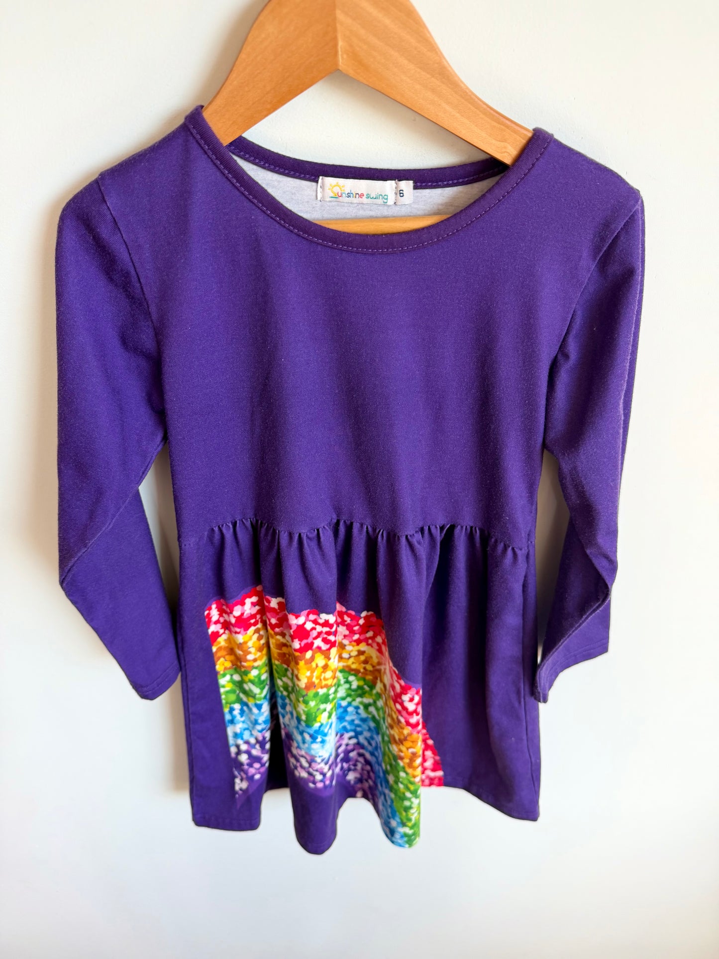 Purple Rainbow Dress / 6 years