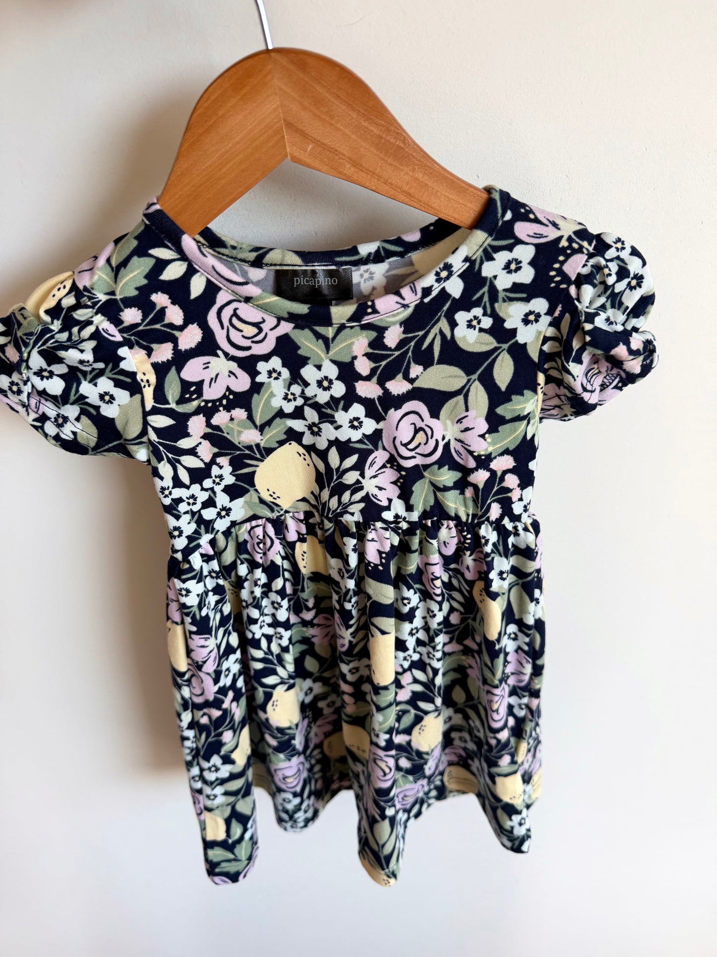 Floral Navy Dress / 12m