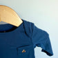 Gap Navy Long Sleeve Bodysuit / 3-6m