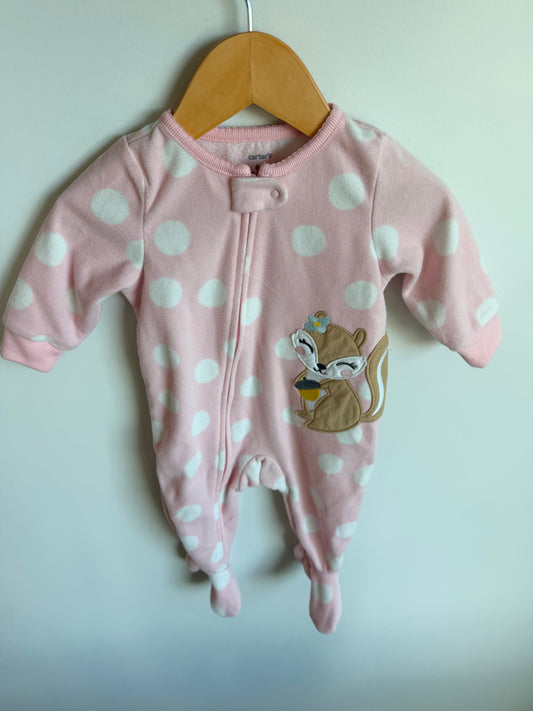 Squirrel Pink Sleeper / 6m
