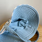 Blue + White Stripe Hat / 6-12m