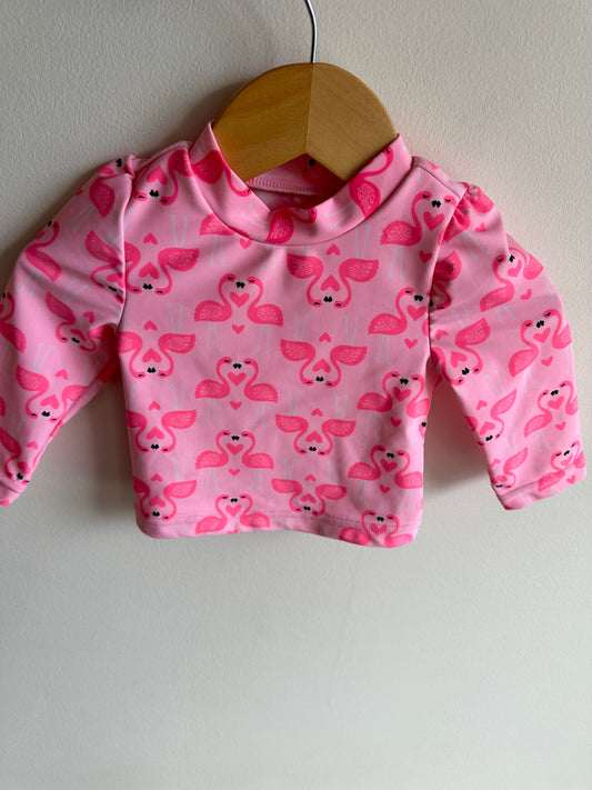 Flamingo Heart Swim Top / 6m