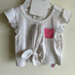 Speckled Top ,Shorts + Bow Set (With Tags) / 3m