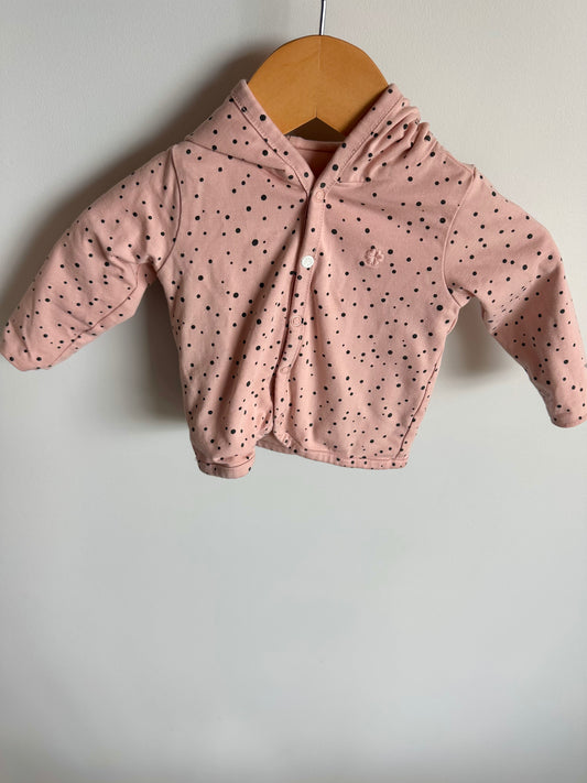 Noppies Pink Dotted Hoodie / 3m