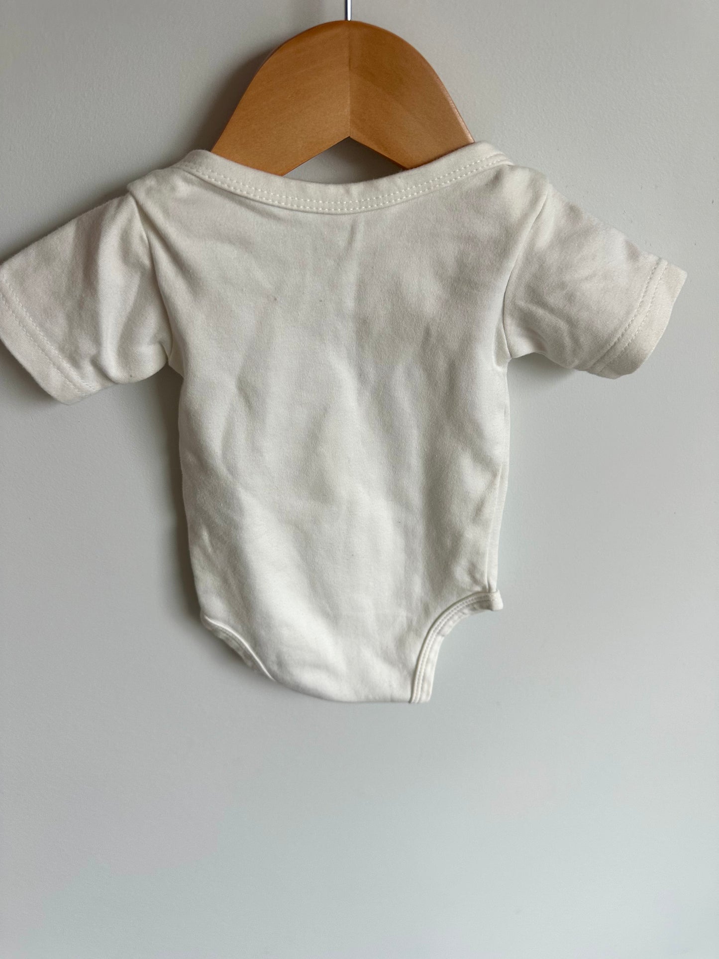 White Organic Cotton Bodysuit / 0-3m?