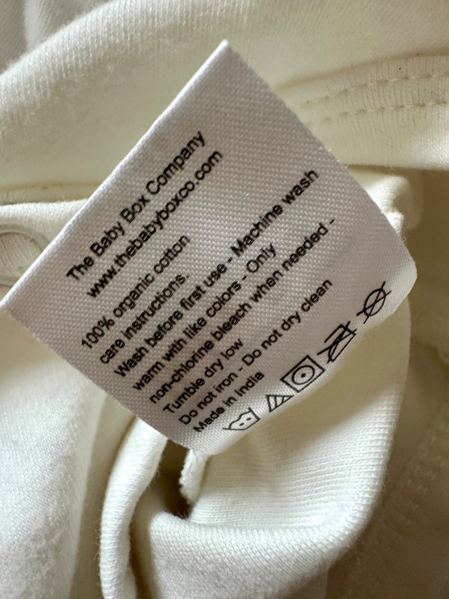 White Organic Cotton Bodysuit / 0-3m?