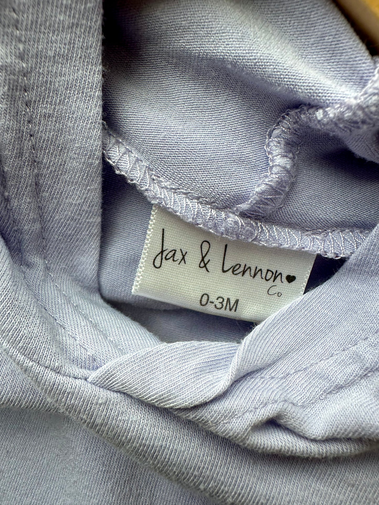 Jax + Lennon Periwinkle Hoodie / 0-3m