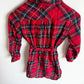 Plaid with Shimmer Red Belt Dress / 2-3T