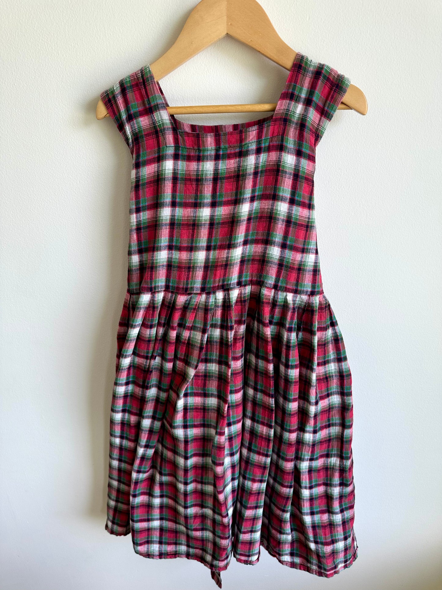 Redfish Reversible Dress - Tartan + Floral Dress / 8 years