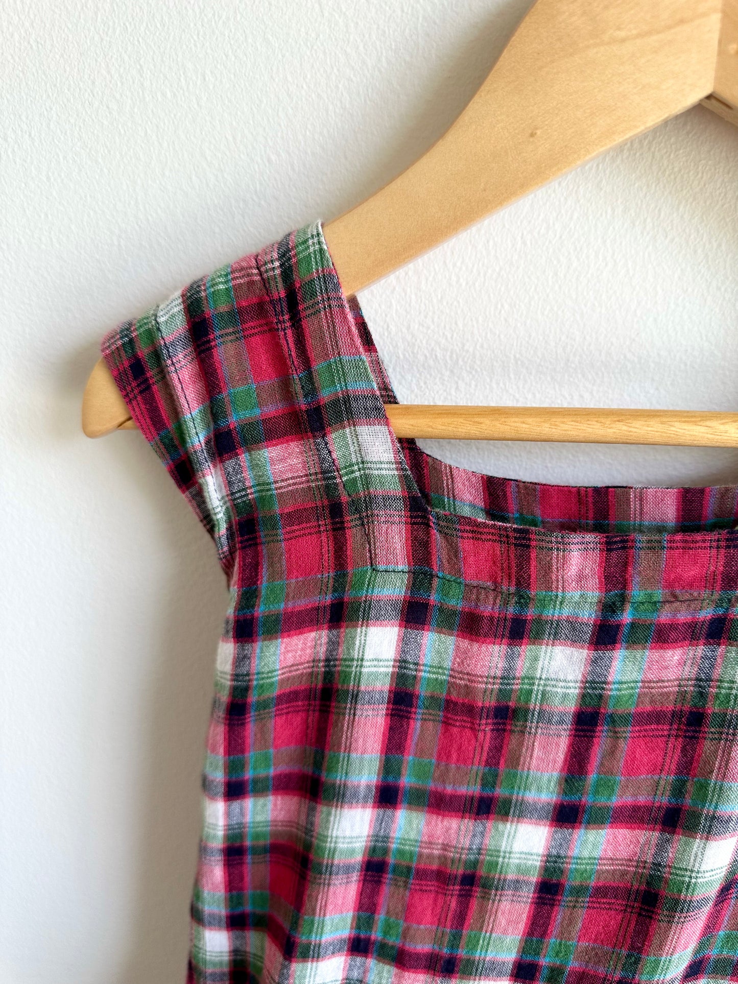 Redfish Reversible Dress - Tartan + Floral Dress / 8 years