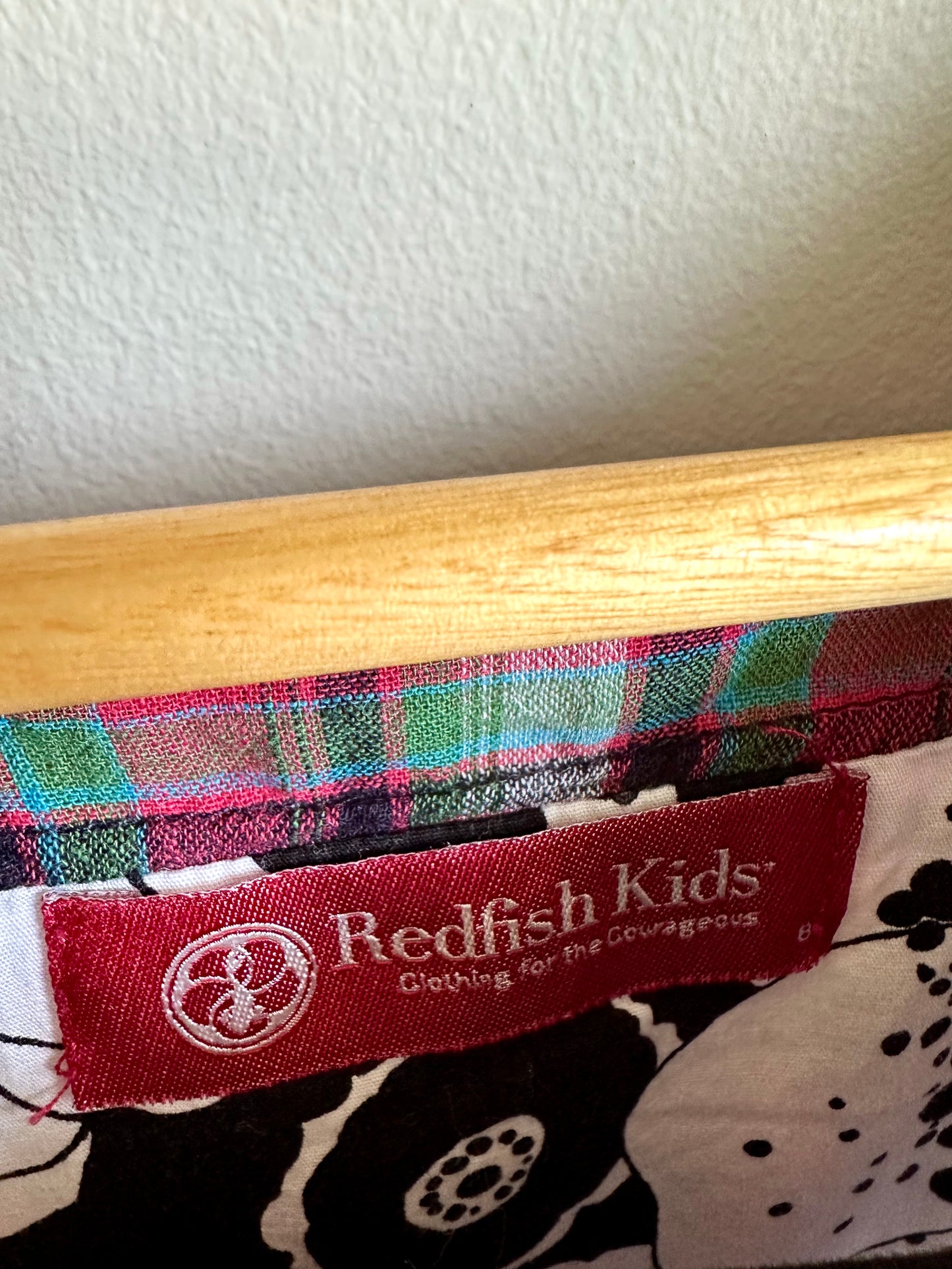 Redfish Reversible Dress - Tartan + Floral Dress / 8 years