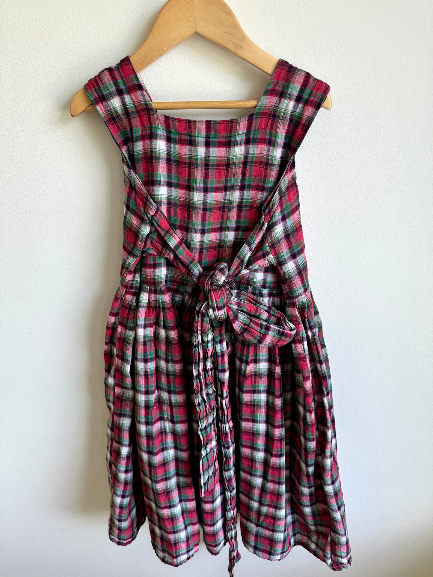 Redfish Reversible Dress - Tartan + Floral Dress / 8 years