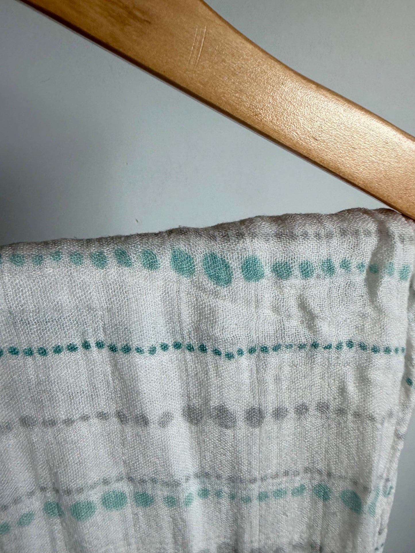 White Spotted Receiving Blanket