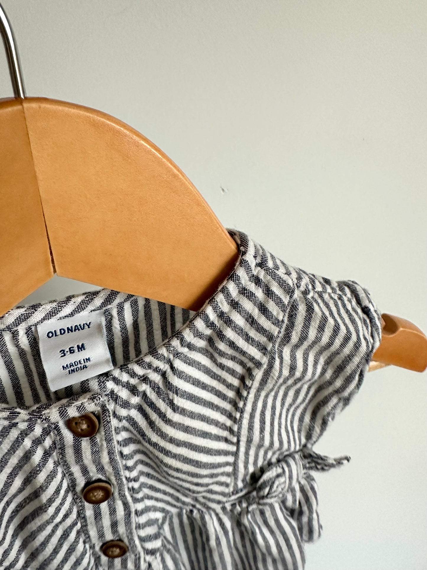 Stripes with Bows Bubble Romper / 3-6m