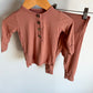 Lou Lou Soft Taupe Top + Pants Set / 3-6m